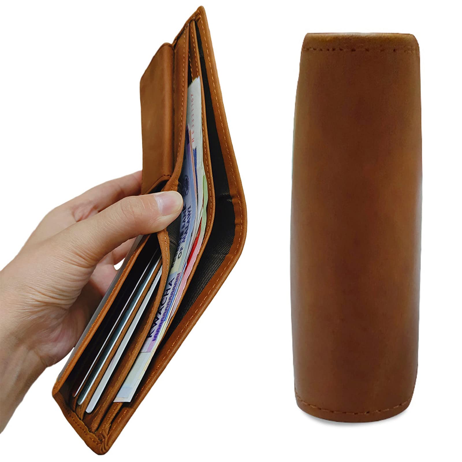 Men's Genuine Leather Wallet Bifold Soft Leather Wallets RFID