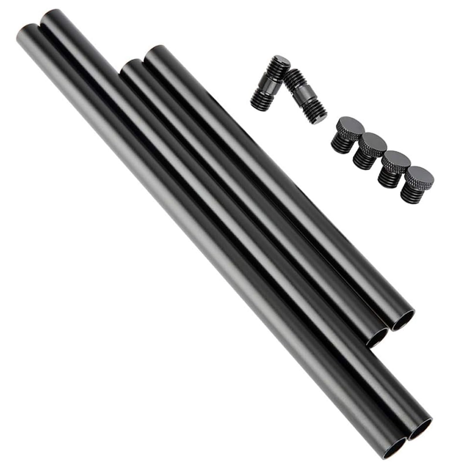 NICEYRIG tiges de 15 mm avec filetage M12 Tige capuchon Tige connecteur pour étendre pour 15 mm Coussinet d'épaule Rig Système de support