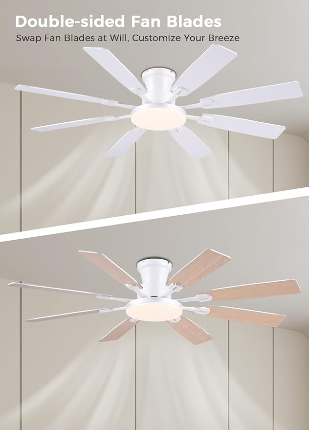 Ventilador de Techo 60 Pulgadas con Luz y Control Remoto, 6 miniatura 7