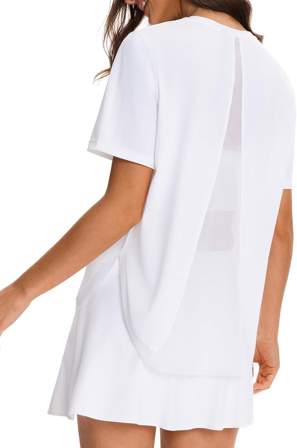 AARYA Women's Cooling Workout Tops Short Sleeve Loose Fit Activewear - Quick Dry Athletic Shirts for Yoga Running Gym