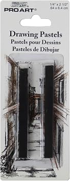 Pro Art Drawing Pastel 2 Per Card, Black B