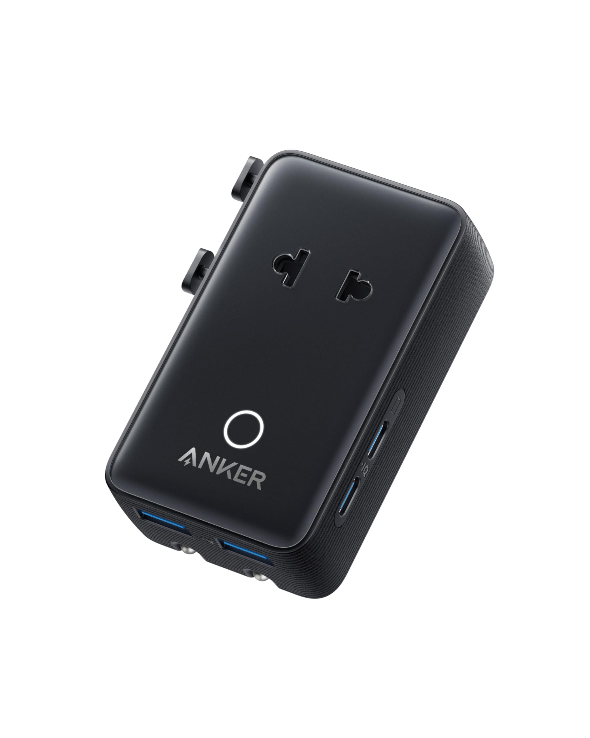 Anker Nano Reiseadapter Weltweit, Universal Reiseadapter mit 4X USB, 2X USB C, 2X USB A und 1x AC, Steckdosenadapter für Deutschland USA England, einsetzbar in über 200 Ländern, ideal für Reisen