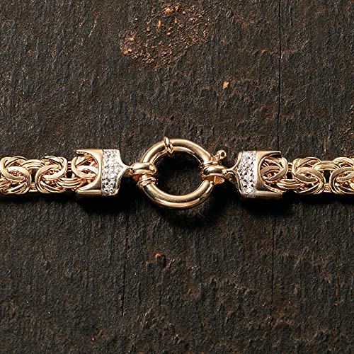 Ross-Simons 14kt Yellow Gold Byzantine Bracelet With Diamonds4