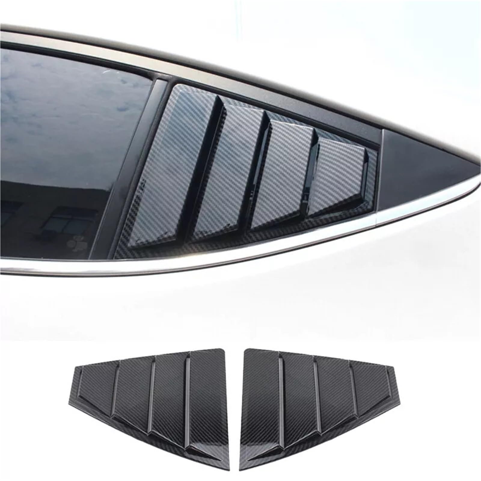 Pasuje do Hyundai Elantra 2017-2019 pokrywa okienna tylnego okna żaluzje okienne boczne nawiewnik kratka żaluzje na tylną szybę boczną(Carbon Fiber Look)