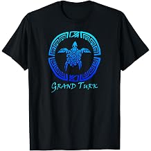 Grand Turk, Turks & Caicos Vintage Tribal Turtle Vacation T-Shirt