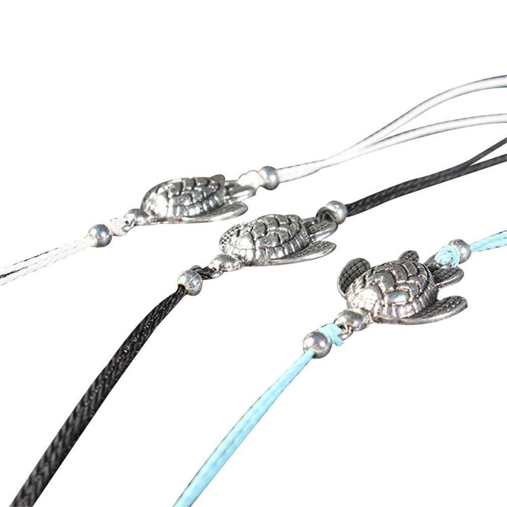 Cavigliera da Spiaggia Estiva, cavigliera da Donna retrò con Ciondolo a Forma di Tartaruga, cavigliera, Sandalo da Spiaggia, Gioielli a Piedi Nudi, Confortevole e rispettoso dell'ambiente