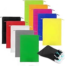 TSHAOUN 10 Stück Schuhbeutel Mit Kordelzug Verschluss Für Reisen, 40 x 30 cm, Tragbarer Stoff-Beutel Atmungsaktiv Aufbewahrungsbeutel Schuhbeutel Bunt Tasche Für Kosmetik Unterwäsche