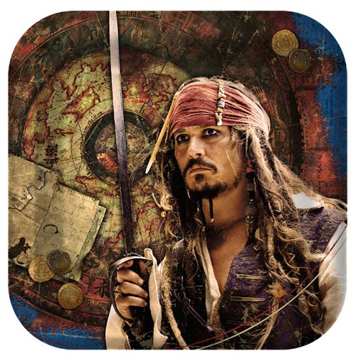 Pirates of the Caribbean 4 - Shaped Dessert Plates Party Accessory