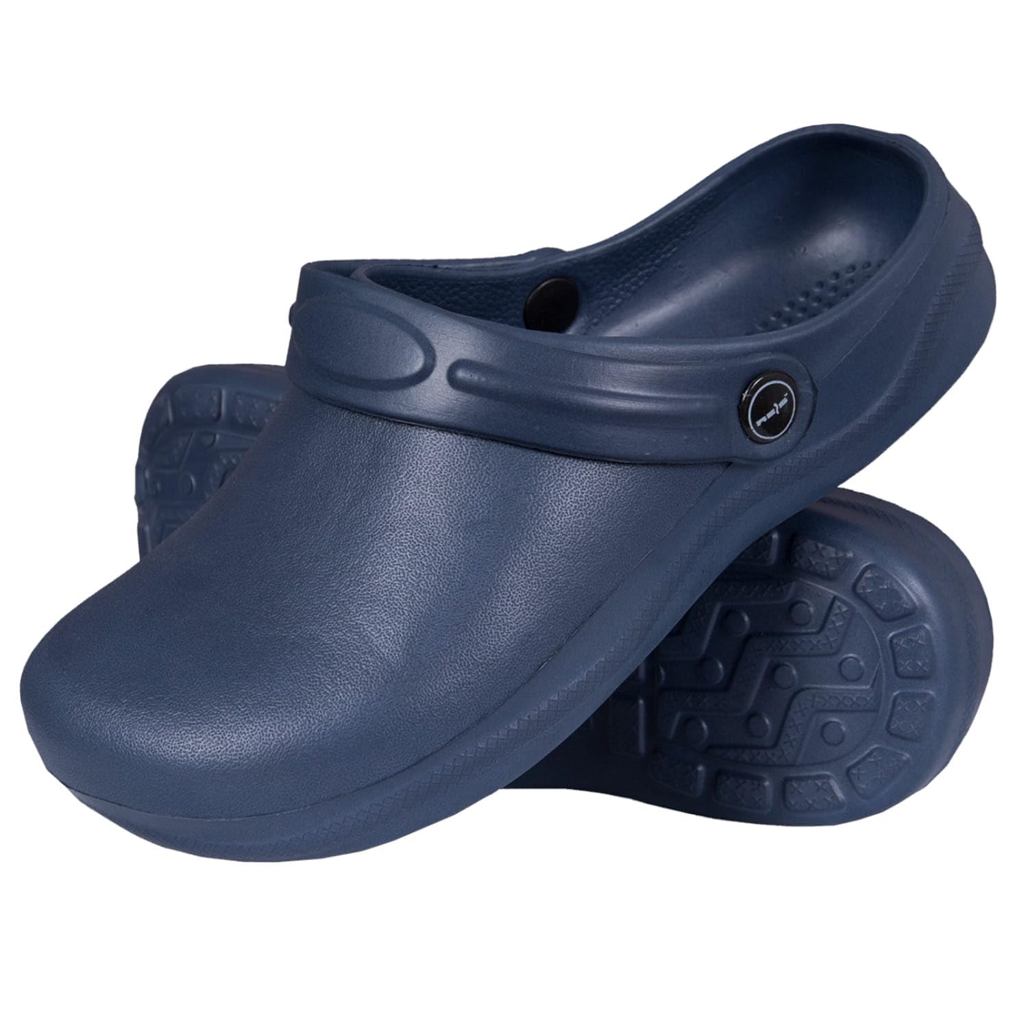 REIS - Zuecos y pantuflas unisex, 43 EU, azul oscuro, 1