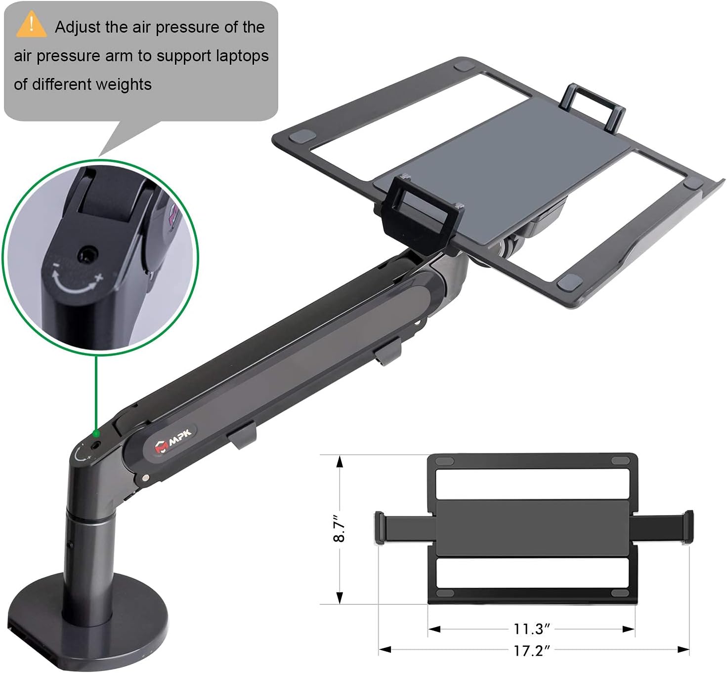 Best Cyber Deals 🔥 MPK Laptop Mount, Single Gas Spring Laptop Arm Desk Stand/Holder,Extra Laptop Tray Fits 12-17 Laptops/Notebook Exclusive Discount 90% Price MPK Laptop Mount, Single Gas Spring Laptop Arm Desk Stand/Holder,Extra Laptop Tray Fits 12-17 Laptops/Notebook
