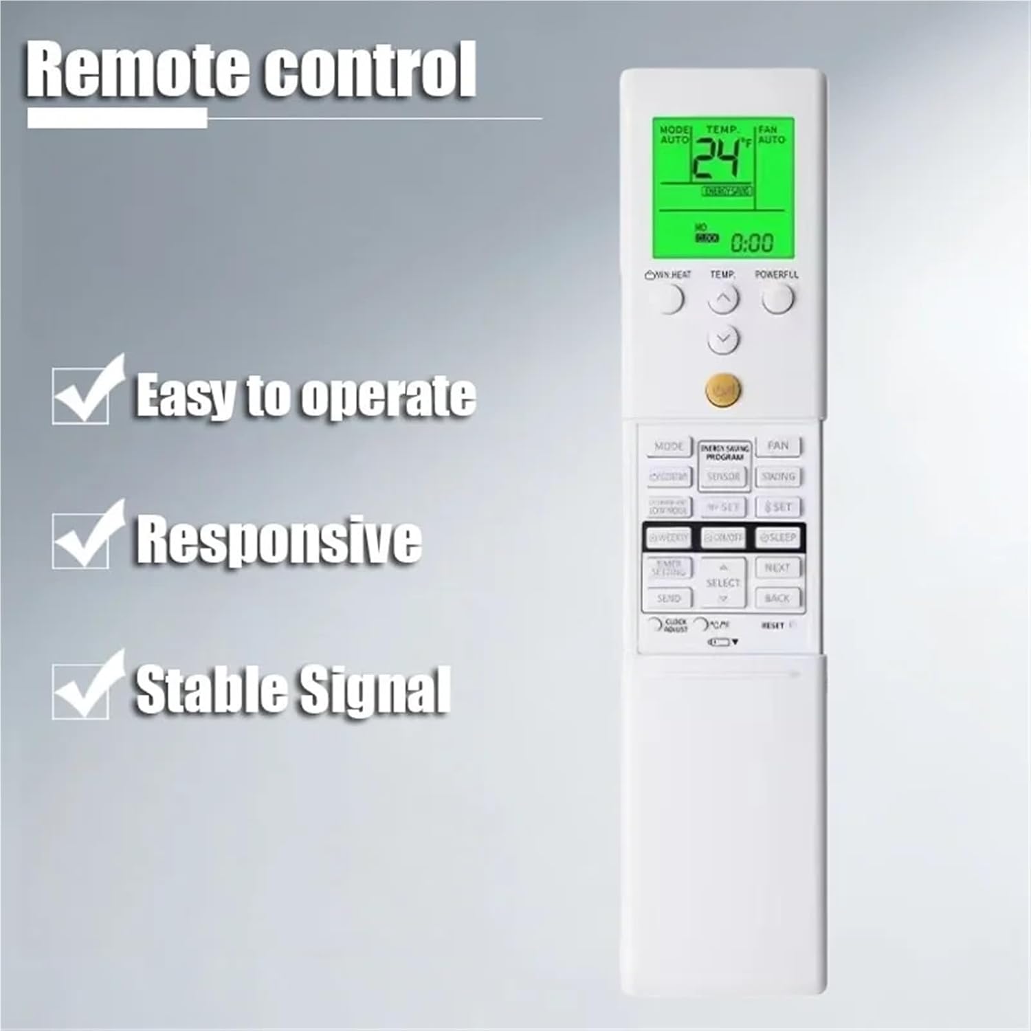 Enterprises AC-232A Air Conditioner Remote Control Compatible with Backlight for Models