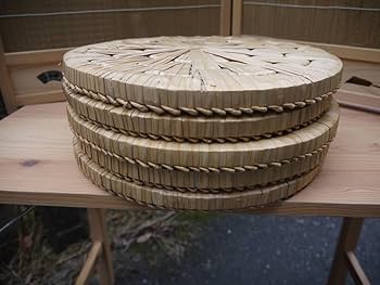 Amazon.co.jp: 【31203】円座藁竹5枚組茶道具座具敷物茶事路地
