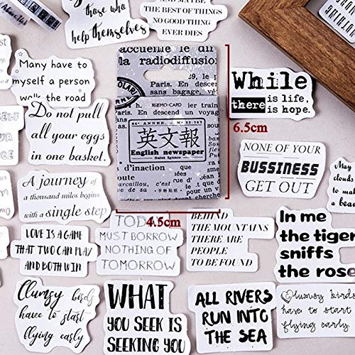 Preisvergleich Produktbild PMSMT Kreative englische Wörter Aufkleber Retro Schreibwarenaufkleber Klebeetikettenaufkleber für Kinder DIY Dekorationstagebuch Scrapbooking