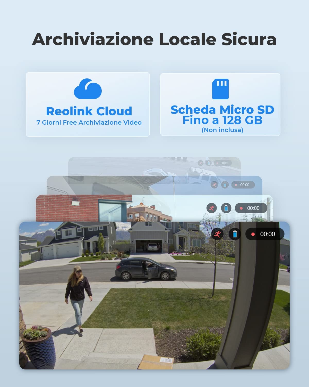 Reolink 2K 5MP Telecamera WiFi da Esterno Senza Fili con Pannello Solare | Batteria, Visione Notturna a Color, Rilevamento di Persona/Veicolo/Animali, 2,4/5GHz Wi-Fi, Audio Bidirezionale, Argus 3 Pro