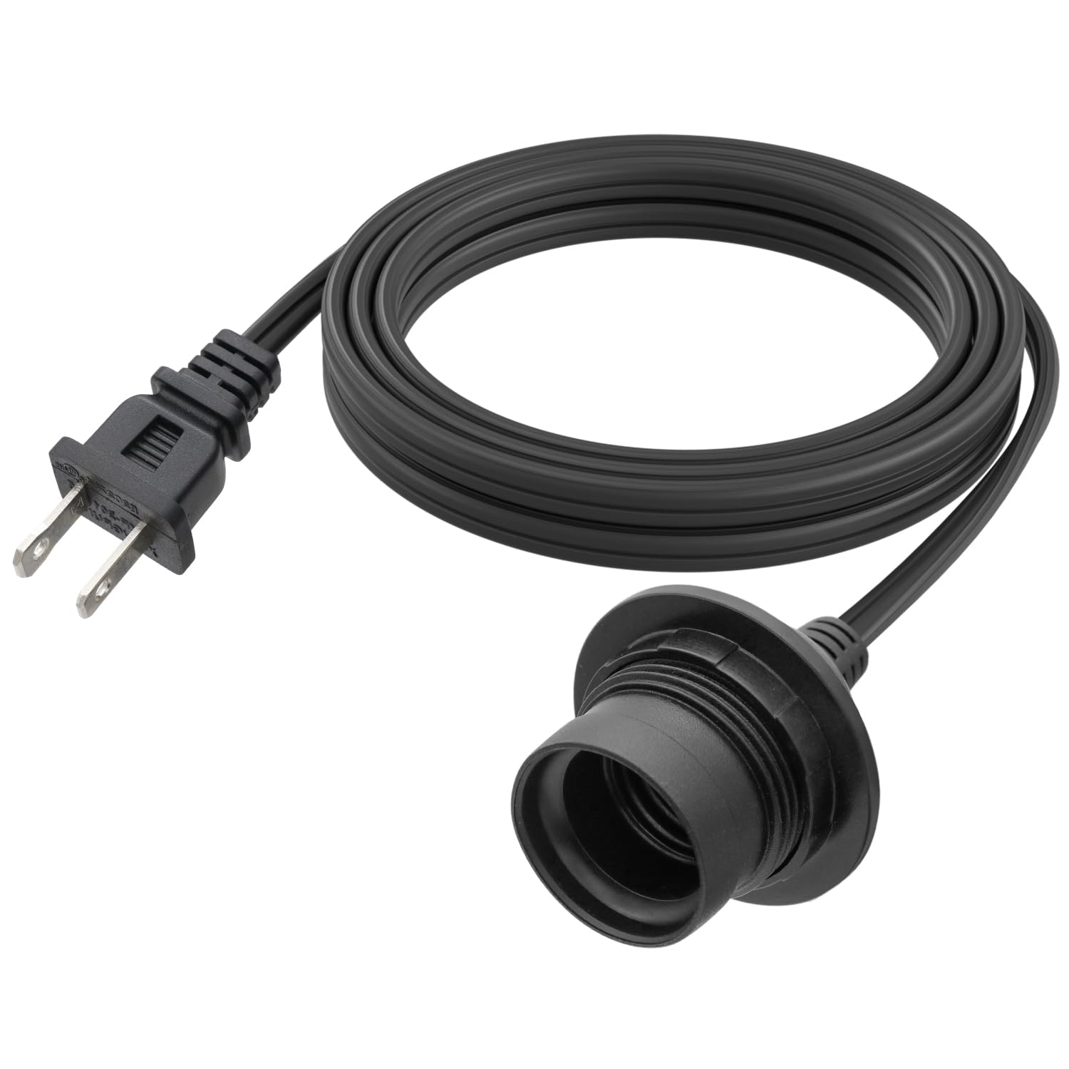 FIRMERST E26 Waterproof Light Socket with Pendant Light Cord 6 Feet, Black