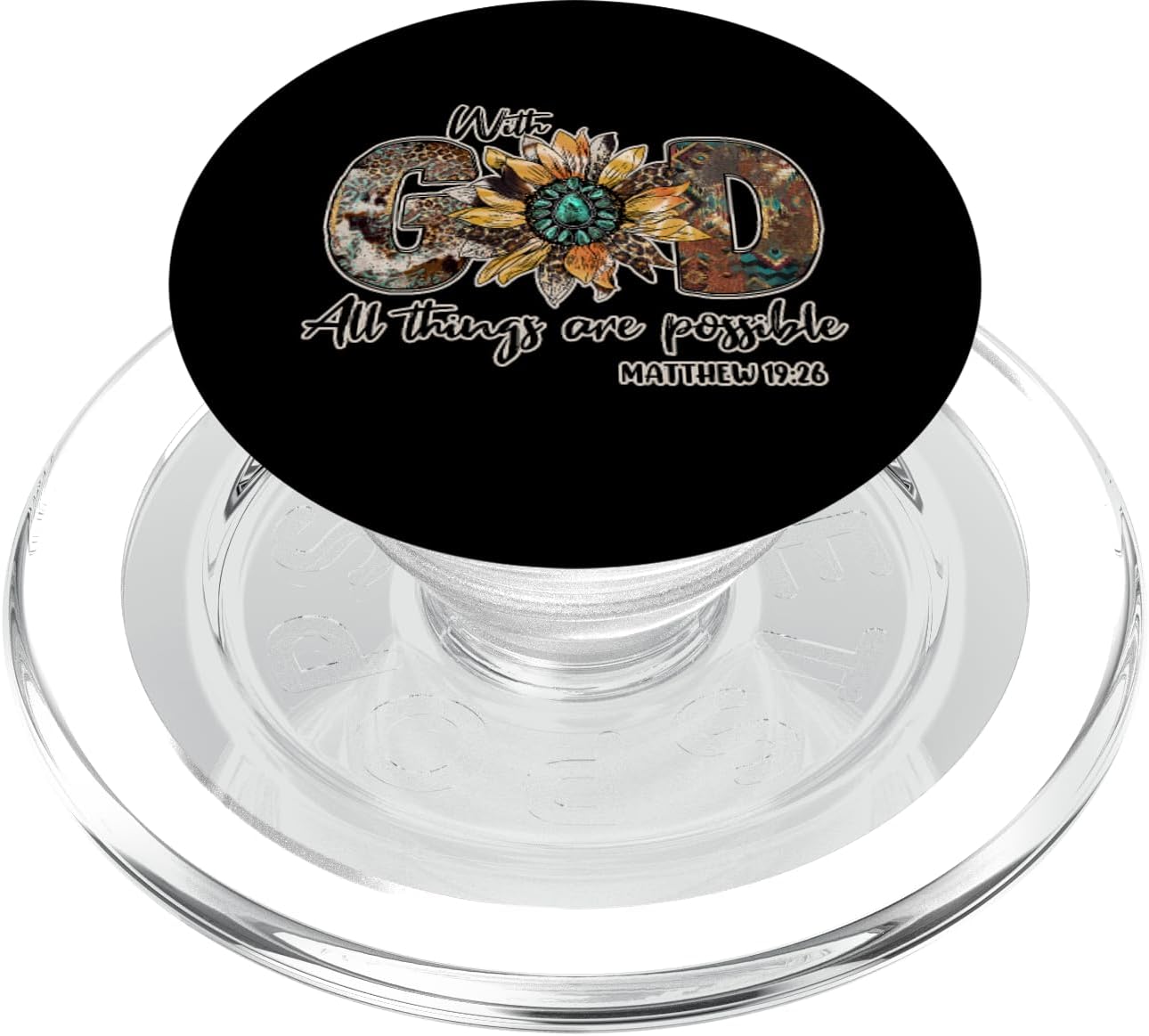 Cute Sunflower For Christian Women And God Jesus Bible Verse PopSockets MagSafe PopGrip for iPhone