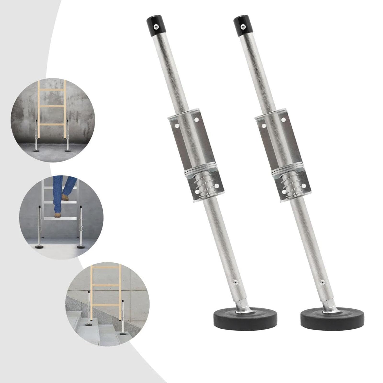 Niveladores de escalera, escaleras de extensión ajustables, patas de escalera de extensión para escalera, par de patas estabilizadoras extensibles