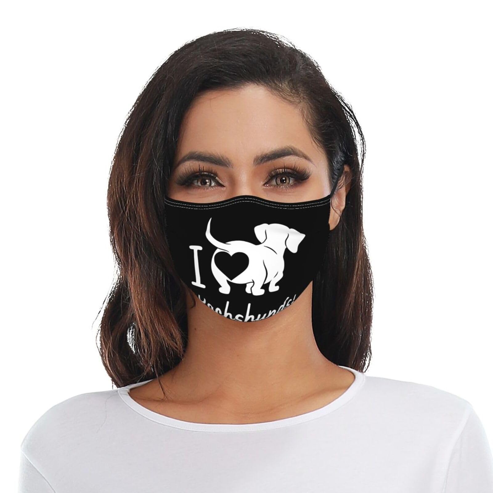 Cute Dachshund Adult Dust Mask Adjustable Dust Face with 2 Filter37