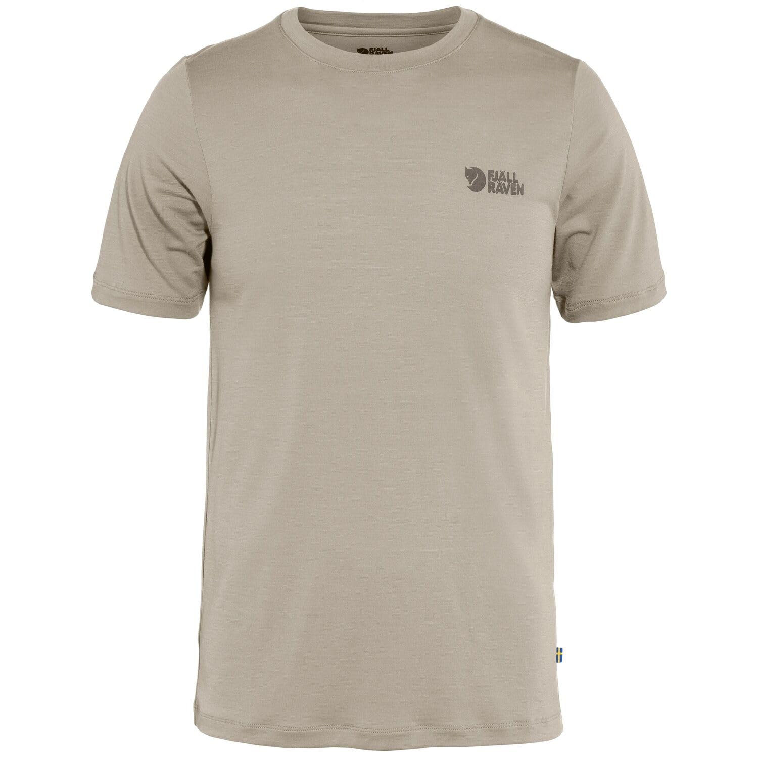 Fjällräven Męska koszulka Abisko Wool Logo SS, Light Fossil, XXL, Light Fossil, XXL
