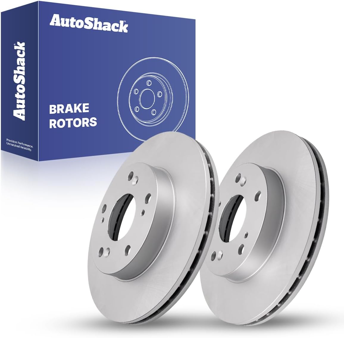 AutoShack Front Vented Coated Brake Rotors 2-PC Set Replacement for 2004-2011 Honda Civic 2011-2015 Honda CR-Z 2002-2006 Acura RSX ArmorStop 10.3" (261.5 mm)