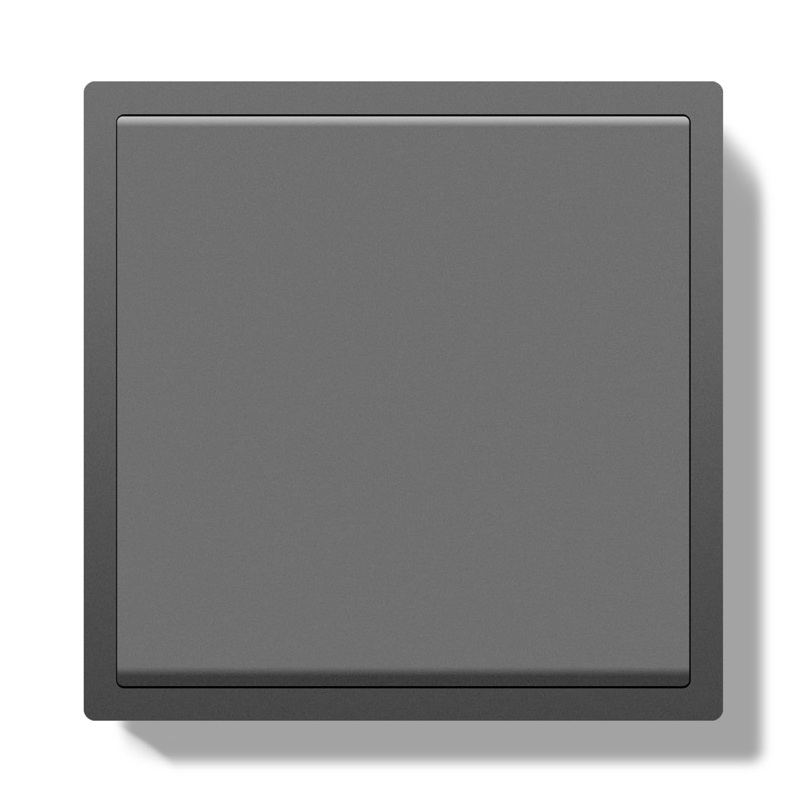 BSEED Lichtschalter Unterputz, Modern Wandschalter mit PC Rahmen, Lichtschalter mit Kabelklemmen und Krallen, 1 Fach 1 Weg, Grau 80x80cm