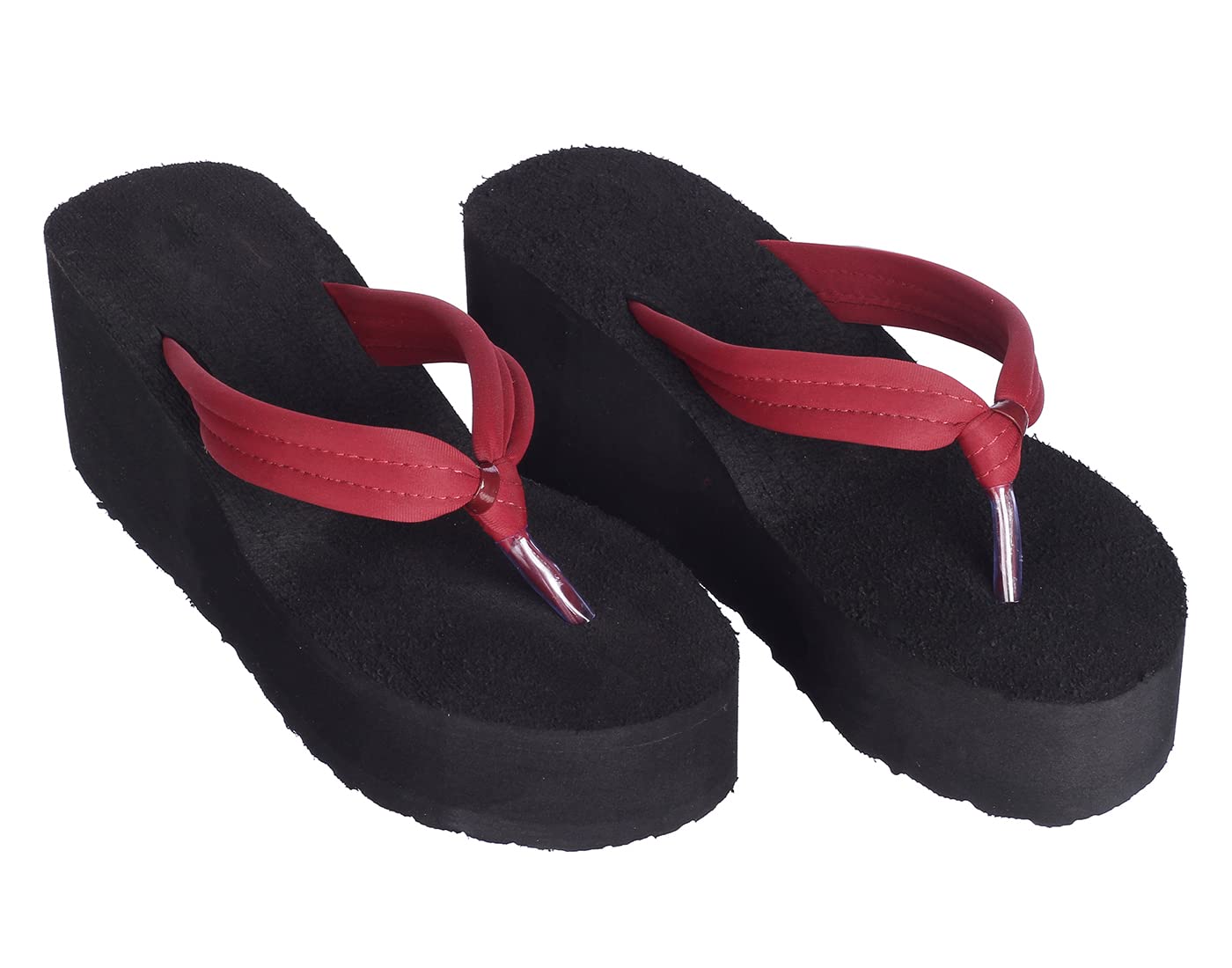 Lil Firestar Womens Platform high heel slippers (3 Inch heel)_(150CHE) Black & Cherry_5UK (B0BGPF82X2) Amazon Price History, Amazon Price Tracker
