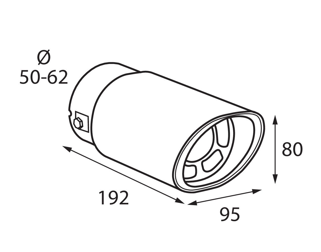 Lampa 40865 końcówka rury wydechowej TS-03