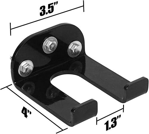 Miniatura 3 de Luwint Juego de 2 soportes para barra olímpica individual, soporte de pared vertical para barra de gimnasio