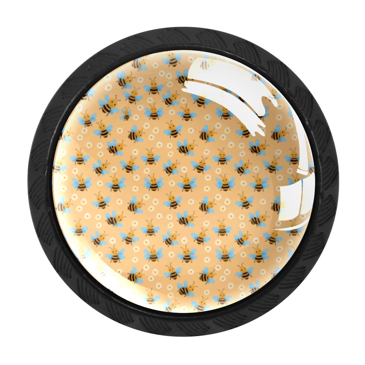 Heoeh Multi 8 4 Pcs Kitchen Cabinet Knobs, Daisies And Bees Drawer Knobs Dresser Handles