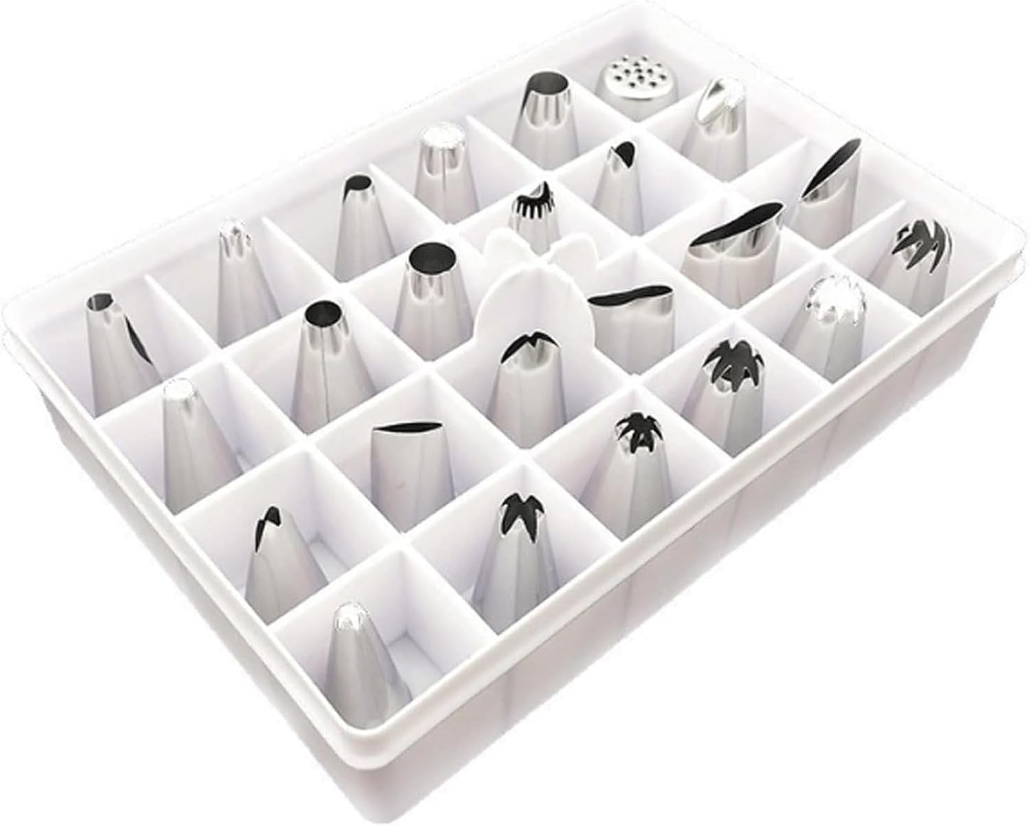 Piping Tips Stainless Steel Pastry Nozzles 24-Piece Icing Tips Seamless Icing Piping Nozzles Decorating Tips Piping Kit Tips Set