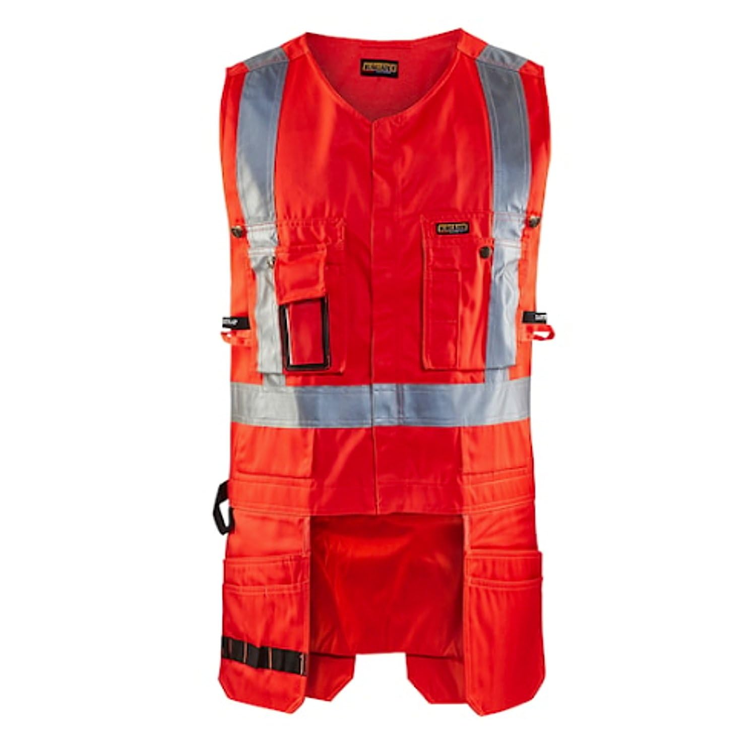 BLAKLADER Gilet de travail porte-outils haute visibilité 3027 - Rouge fluo S - Vêtements haute visibilité