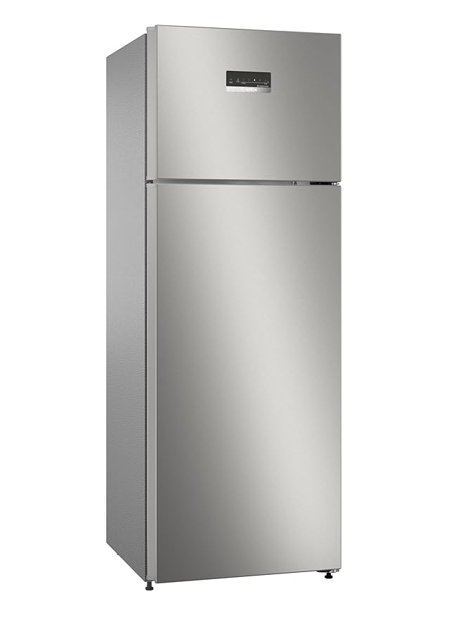 Bosch 269L 2 Star Inverter Frost free Double Door Refrigerator (CTN29S02NI, 18 Hours Cooling Retention, Digital Display, Super Freeze, 80min Convert, Fine Steel)