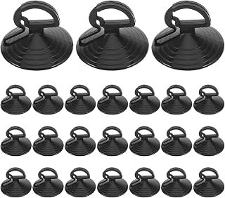 Car Glass Windshield Sunshade Suction Cups, Pull Ring Dovetail Powerful Vehicle Sun Visor Sucker Hook, Multi-Purpose Auto Window Suction Cups, Universal for SUV Automobile Truck (Black/1.38'')