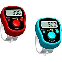 Finger Counters LED Electronic Hand Tally Counter Digital Display Counter Clicker for Knitting Sport 2PCS..
