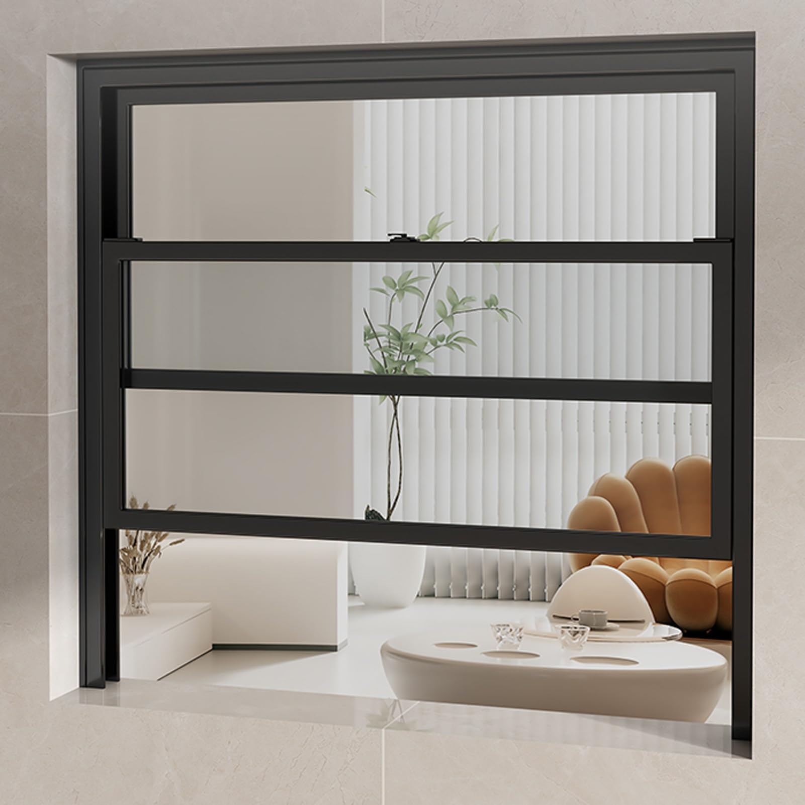 Fenêtre coulissante pour abri de jardin en verre trempé 35x45 cm