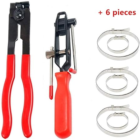 Amazon Com Sinkee 2pc Boot Clamp Pliers Cv Clamp Tool Cv Joint Banding Tools With 6pc Clamps Automotive