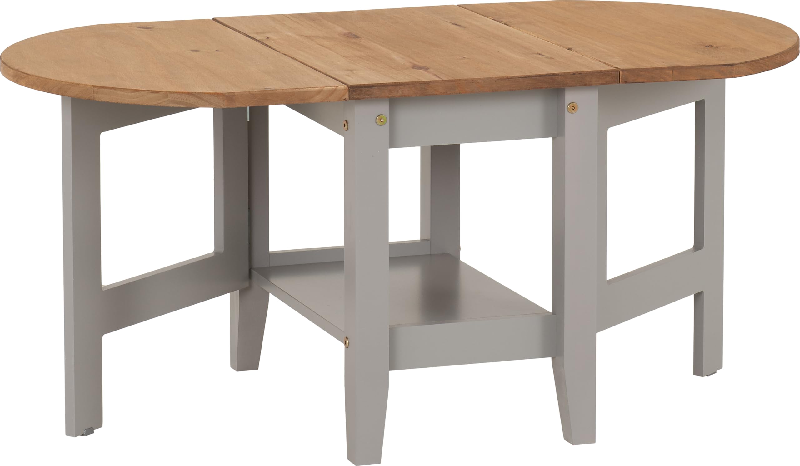 Seconique Santos Drop Leaf Coffee Table in Grey Slate/Distressed Waxed Pine