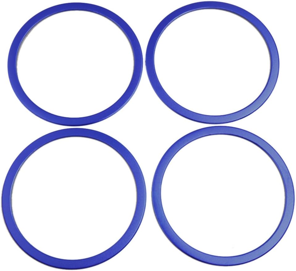 4pcs Blue Auto Car Door Speaker Audio Decorative Ring Circle for X3 X4