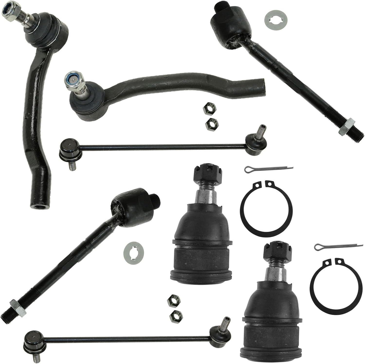 Front Steering & Suspension Kit Ball Joint Sway Bar Stabilizer Link Tie Rod Compatible with 2006 Acura MDX 2006-2008 Honda Pilot