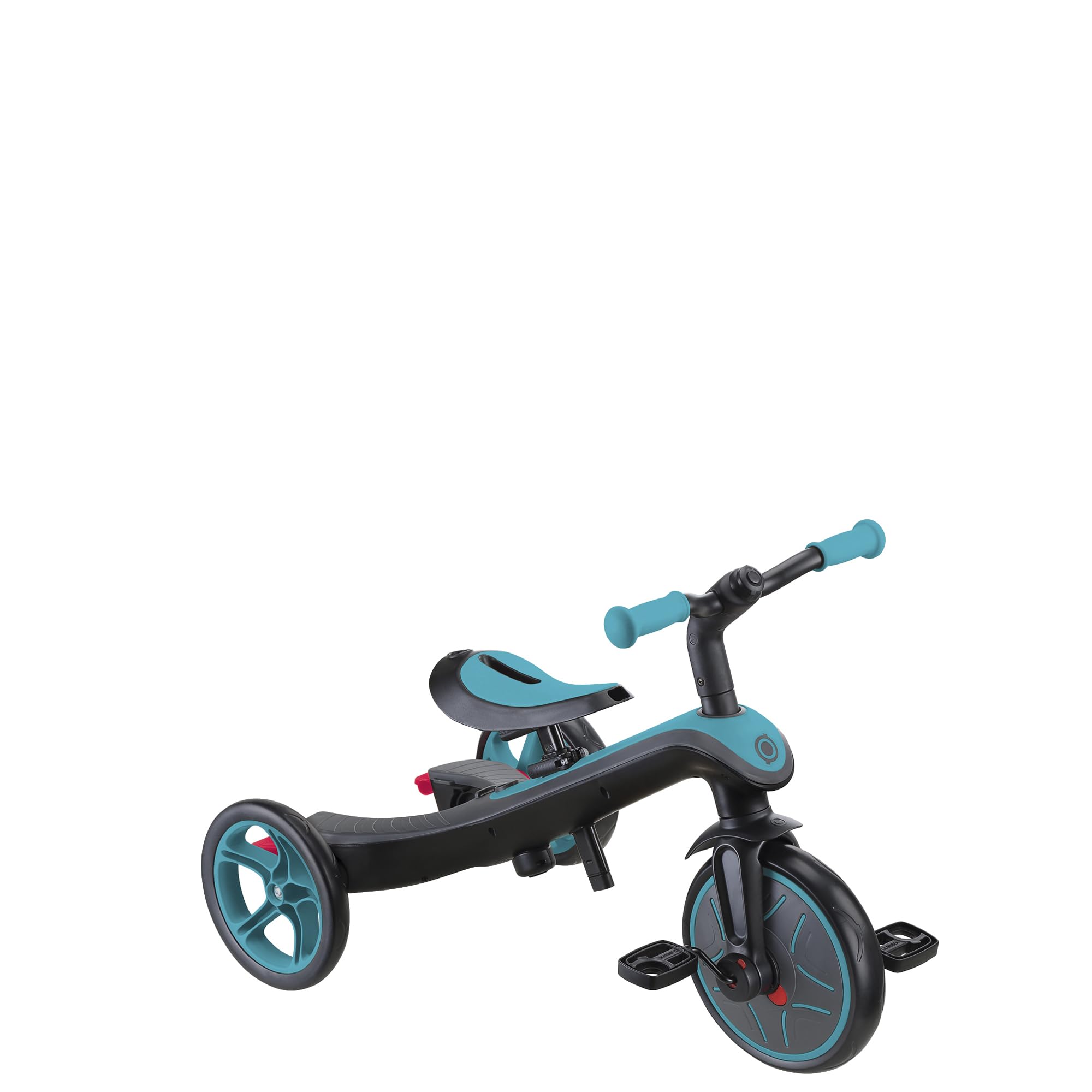 Globber - Triciclo Explorer 4 in 1 - Triciclo evolutivo e drenante per bambini dai 10 mesi ai 5 anni - Versione 2 - Blu Turchese