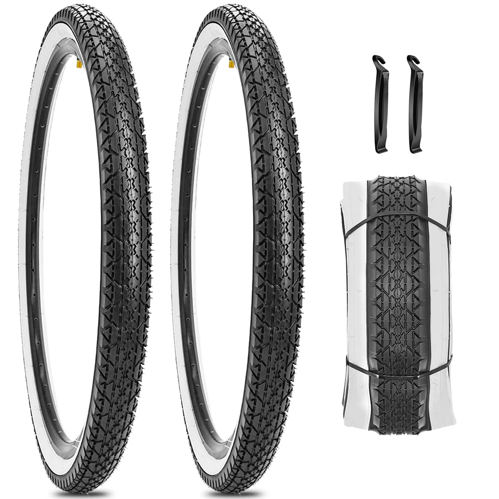 26 Inch Bike Tyre 26x2.125 (57-559) Mountain Bike Replacement Foldable Tyres Compatiable with 26 x 1.95 26 x 2.10 26 x 2.125 MTB Mountain Bike Urban Commuting Road Street Bicycles