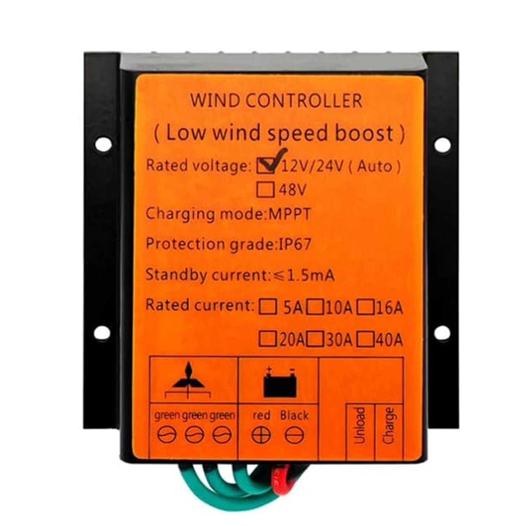 Generador de turbina eólica vertical con controlador MPPT regulable de 12V a 220V