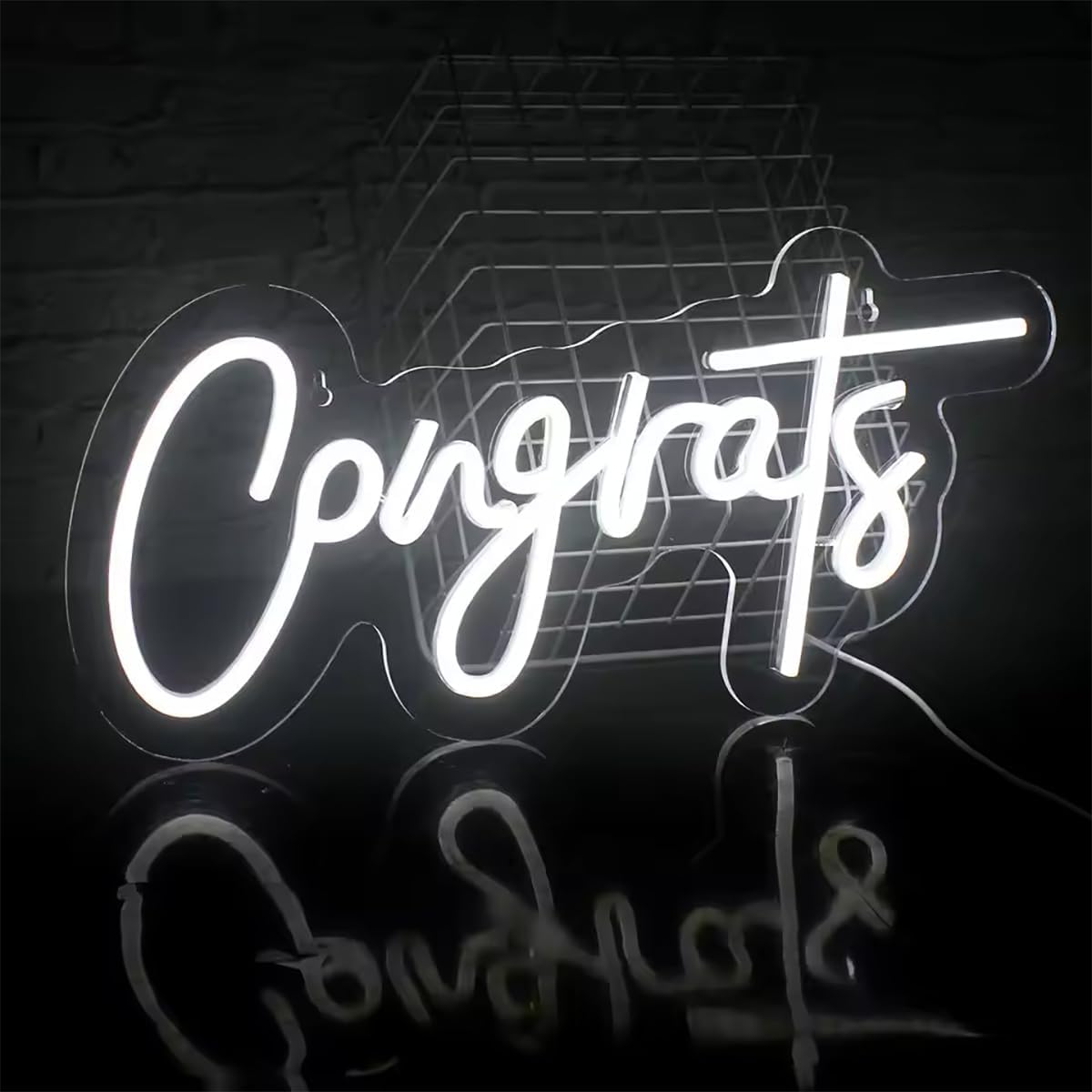 NOSUN Congrats Neon Sign Celebrate Neon Signs for Wall Decor LED Signs Lights for Wall Decor with Dimmable Light Up Signs for Bedroom Bar Club Colleges Wedding Birthday Party Decor Engagement Gifts