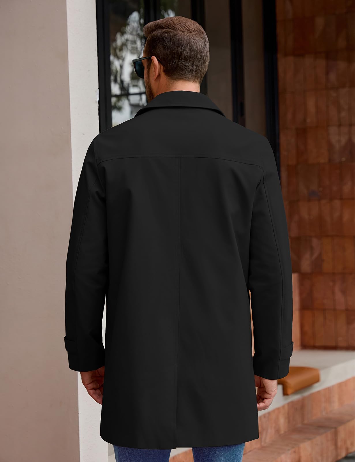 Xnova Herren Trenchcoat Leicht Mittellang Vielseitige Übergangsjacke