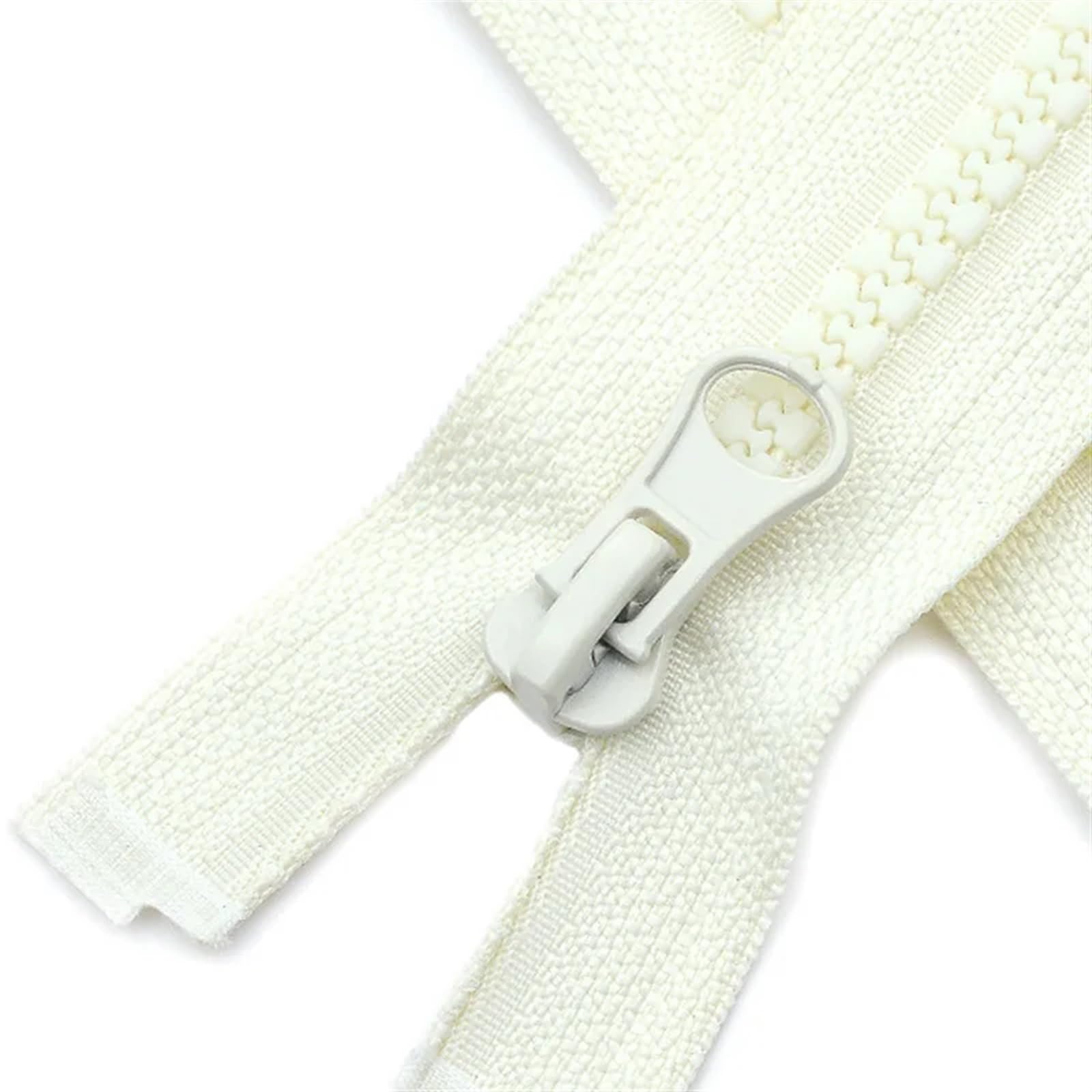 GCYEIDMA Metal Zipper fo Sewing Resin Zipper 40cm 50cm 60cm 80cm 90cm Open End Coat Down Jacket Zippers DIY Sewing Accessories Children Clothes Long Zipper(Beige,50cm)