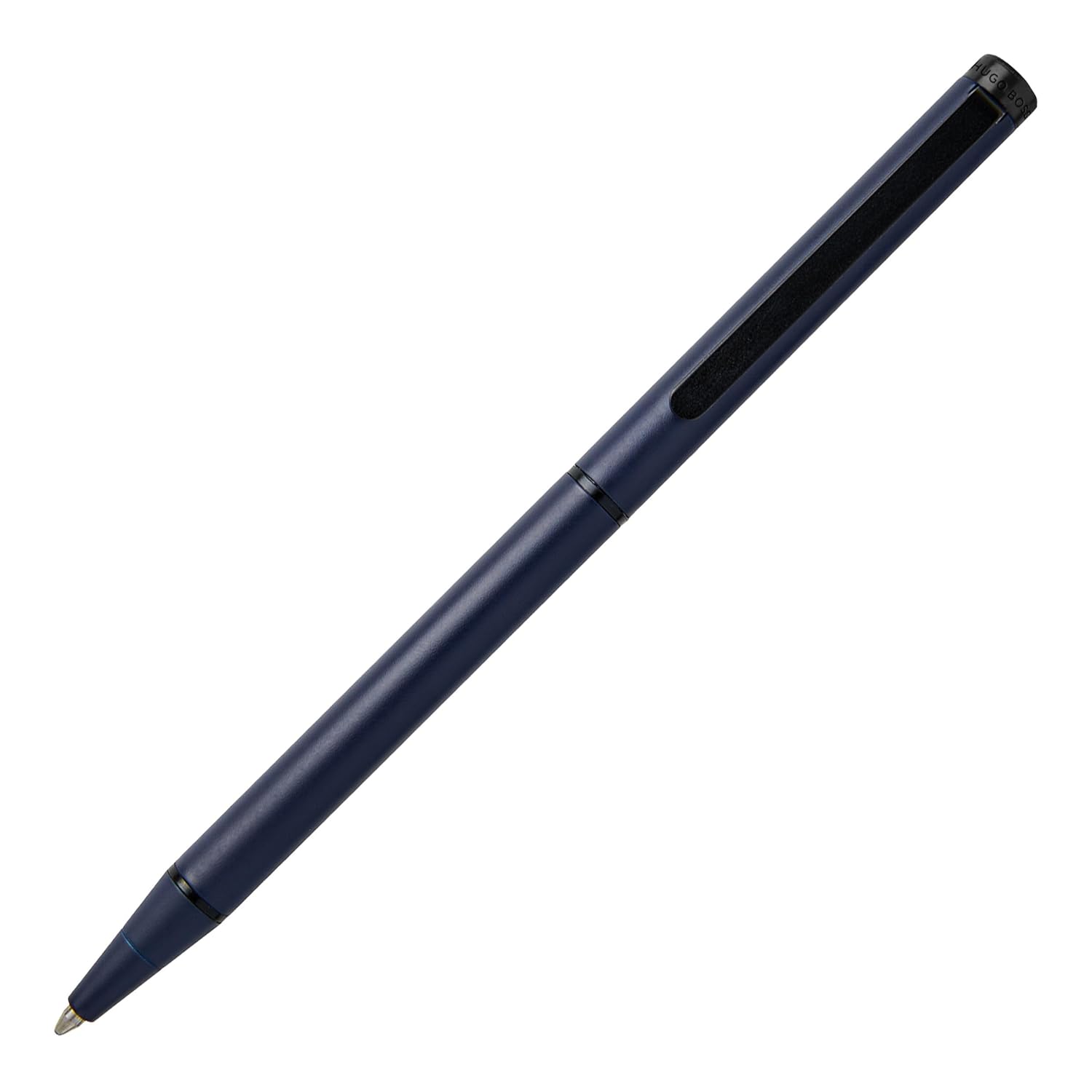 Hugo Boss Cloud HSF3904N Ballpoint Pen Medieval Blue Matte Brass Length 14 cm Lead Colour Blue