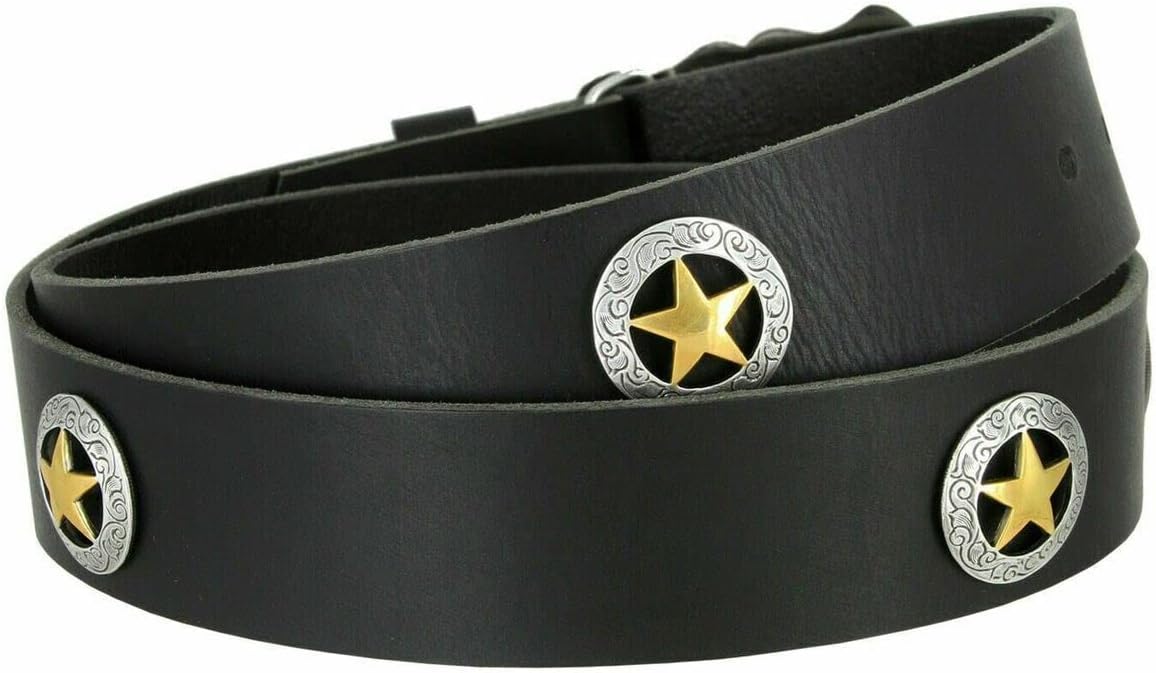 Western cowboy Full Grain Leather Belt 1-1/2"(38mm) Wide- Multiple choices - Image 3