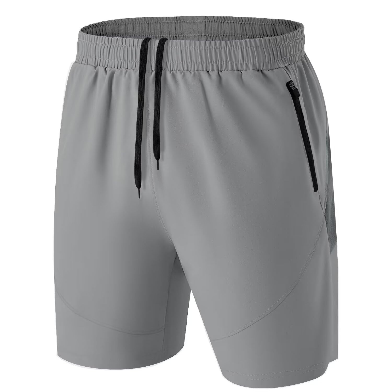 HMIYA Sporthose Herren Kurz mit Reißverschlusstasche | Atmungsaktiv Sport Shorts mit Reißverschluss,Leichte Kurze Hose Schnelltrocknend,Ideal für Laufen,Fitness und Freizeit