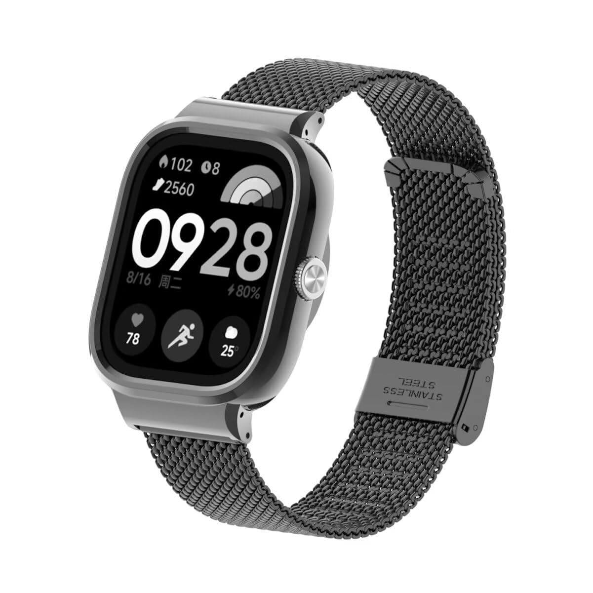 T-BLUER Compatible with Xiaomi Redmi Watch 4 Strap,Stainless Steel Metal Replacement Bracelet Band Accessories for Redmi Watch 4 Smartwatch
