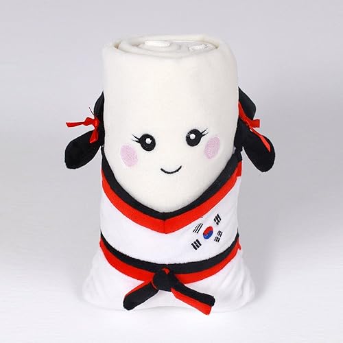 Miniatura 5 de Forro polar súper acogedor inspirado en el Taekwondo que puede transformarse en una muñeca. Idea de regalo pensada para estudiantes y profesores de